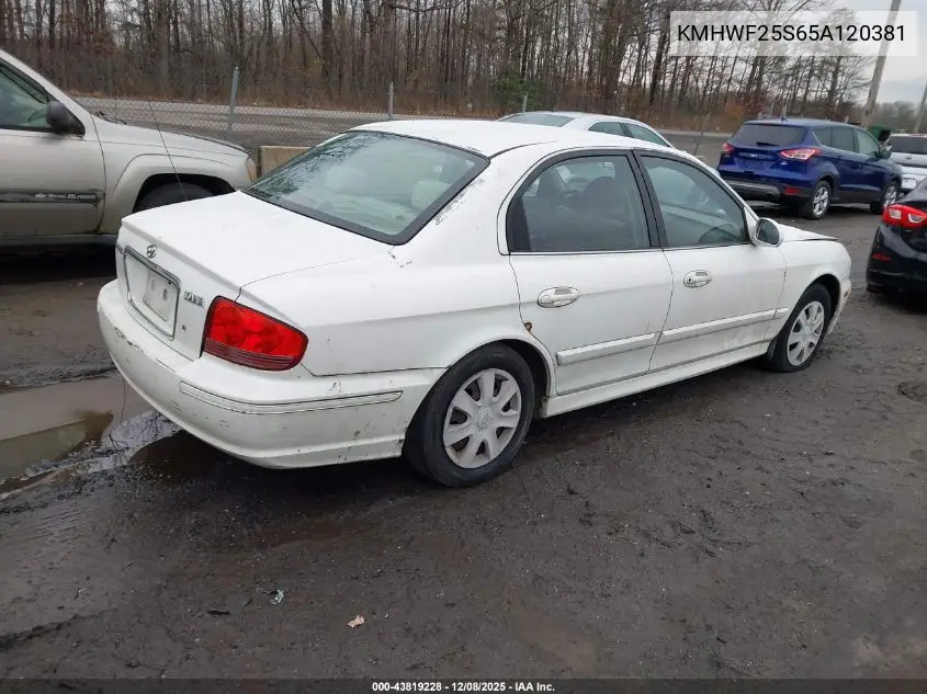 KMHWF25S65A120381 2005 Hyundai Sonata Gl