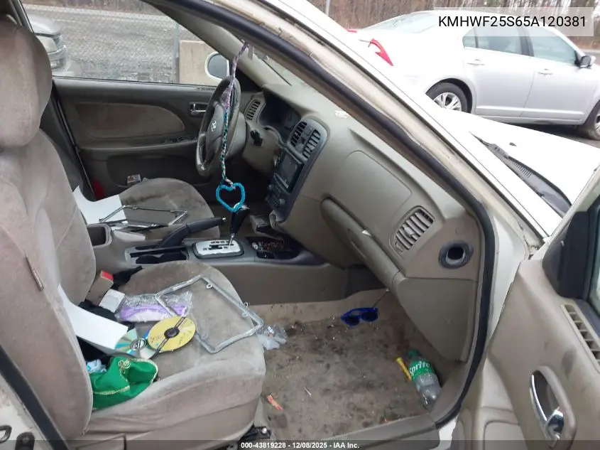 KMHWF25S65A120381 2005 Hyundai Sonata Gl
