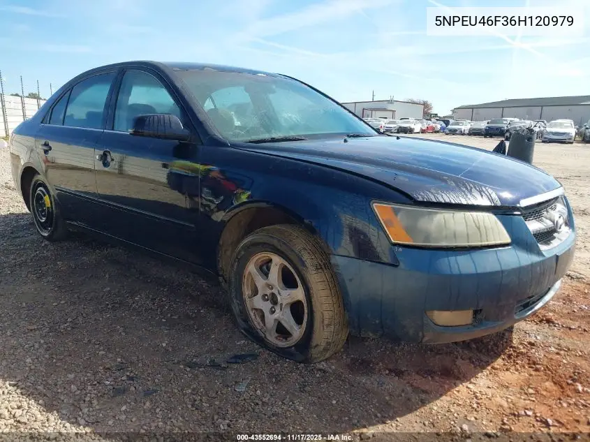 5NPEU46F36H120979 2006 Hyundai Sonata Gls V6/Lx V6
