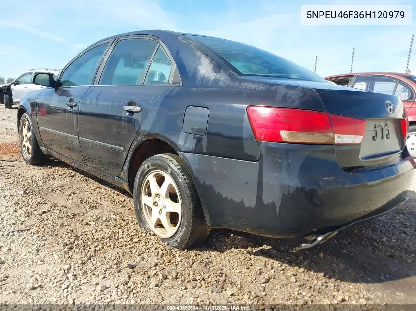 5NPEU46F36H120979 2006 Hyundai Sonata Gls V6/Lx V6