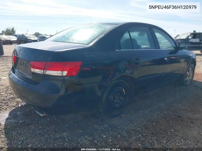 5NPEU46F36H120979 2006 Hyundai Sonata Gls V6/Lx V6
