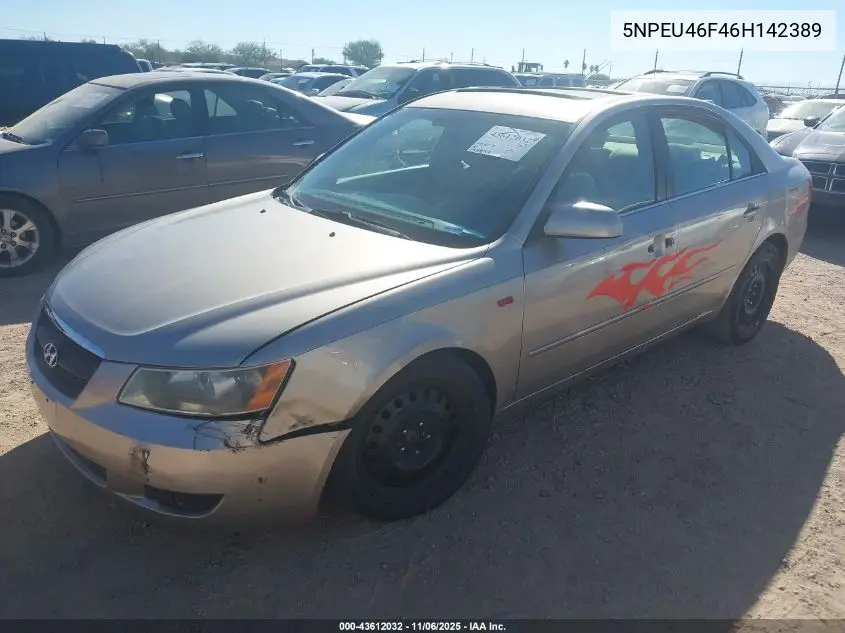 5NPEU46F46H142389 2006 Hyundai Sonata Gls V6/Lx V6