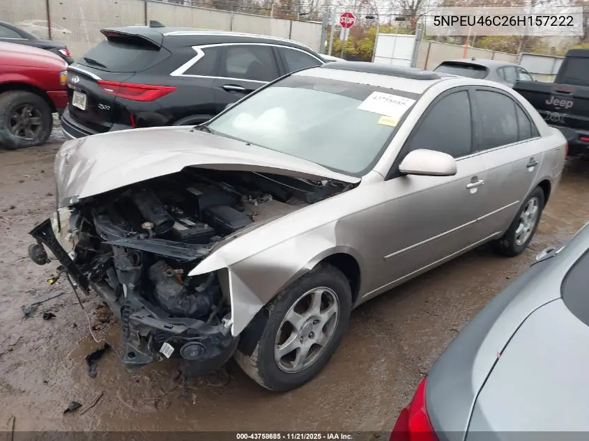 5NPEU46C26H157222 2006 Hyundai Sonata Gls