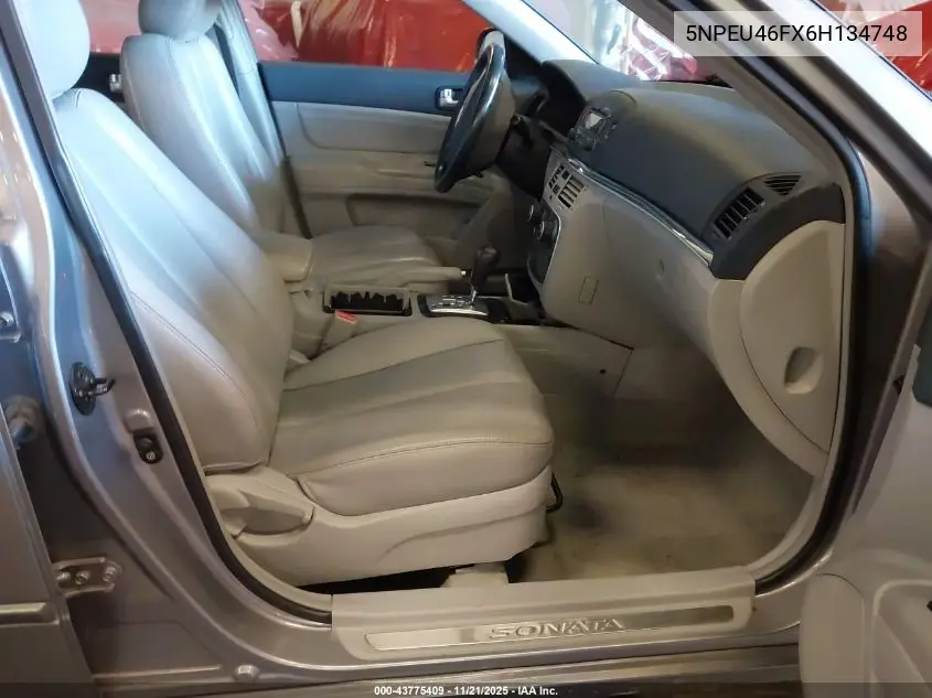 5NPEU46FX6H134748 2006 Hyundai Sonata Gls V6/Lx V6
