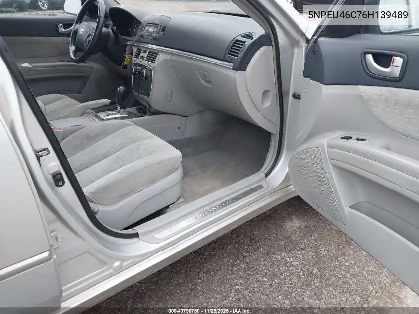 5NPEU46C76H139489 2006 Hyundai Sonata Gls