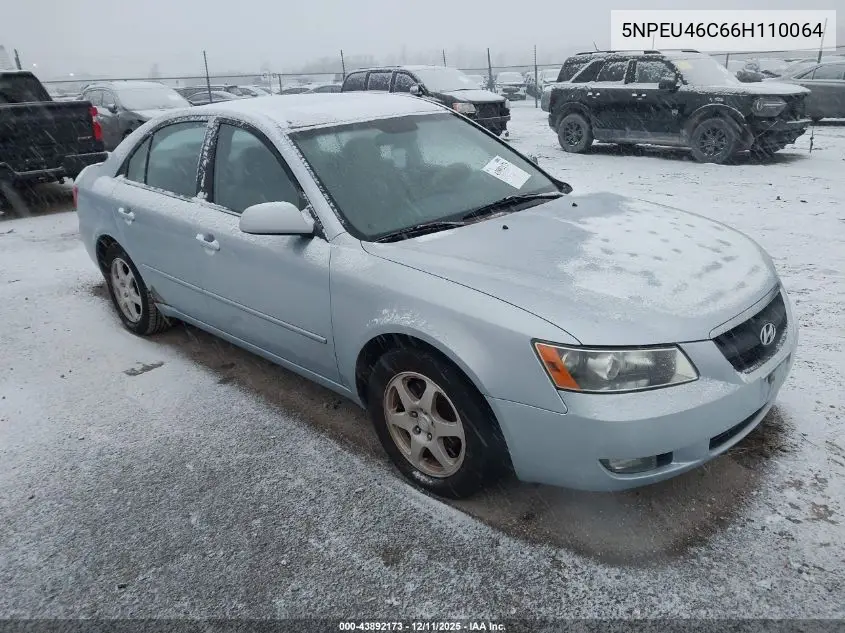 5NPEU46C66H110064 2006 Hyundai Sonata Gls