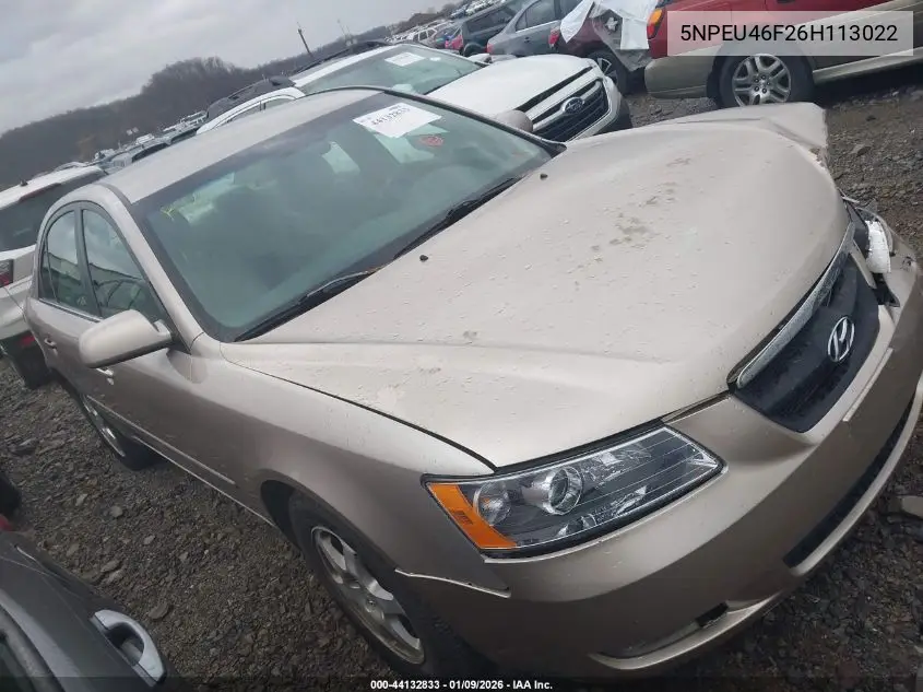 5NPEU46F26H113022 2006 Hyundai Sonata