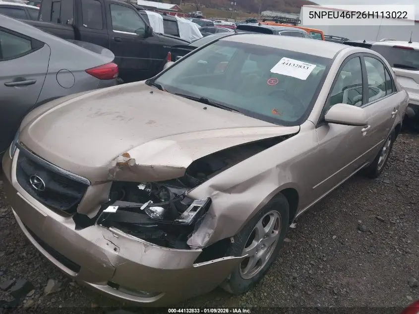 5NPEU46F26H113022 2006 Hyundai Sonata