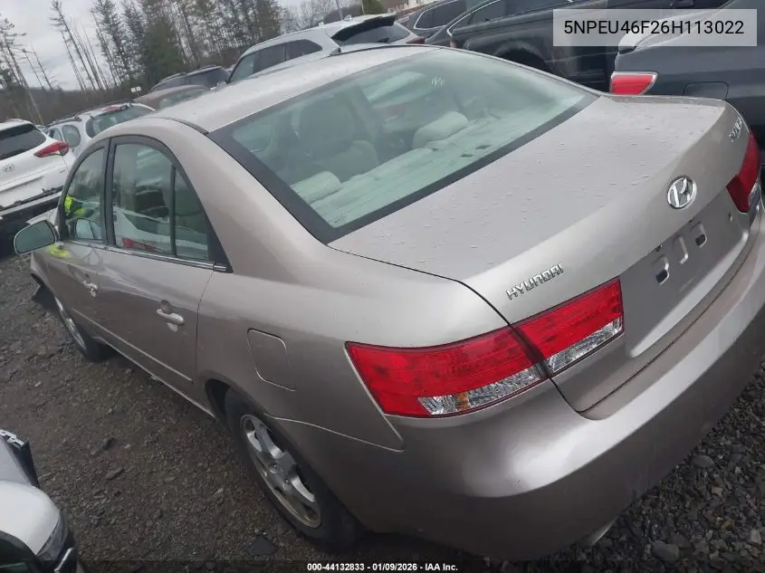 5NPEU46F26H113022 2006 Hyundai Sonata