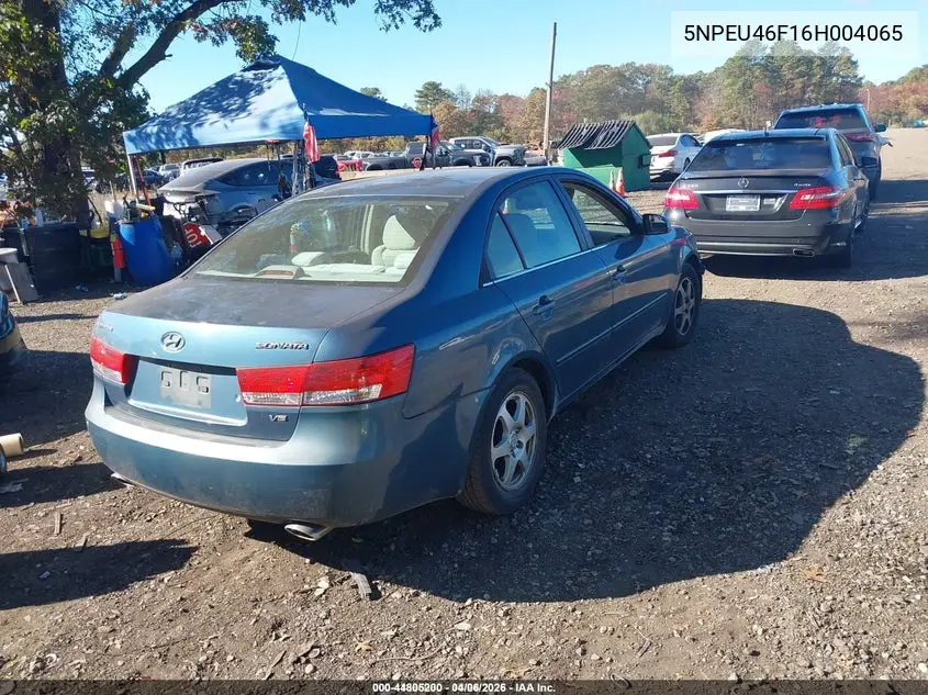 5NPEU46F16H004065 2006 Hyundai Sonata Gls V6/Lx V6