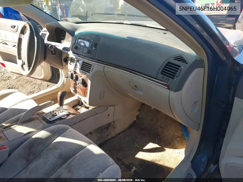 5NPEU46F16H004065 2006 Hyundai Sonata Gls V6/Lx V6