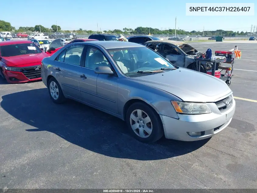 5NPET46C37H226407 2007 Hyundai Sonata Gls