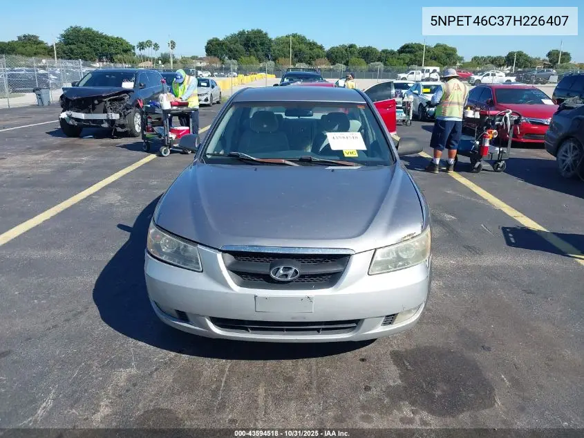 5NPET46C37H226407 2007 Hyundai Sonata Gls