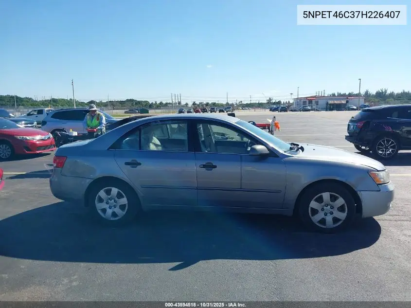 5NPET46C37H226407 2007 Hyundai Sonata Gls