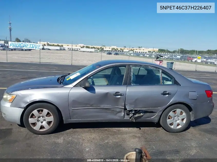 5NPET46C37H226407 2007 Hyundai Sonata Gls