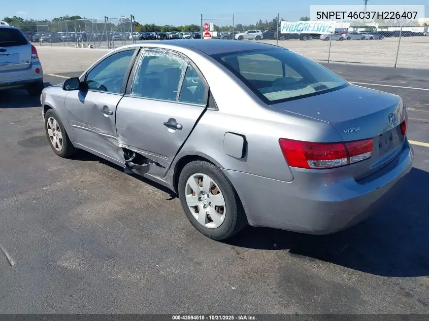 5NPET46C37H226407 2007 Hyundai Sonata Gls
