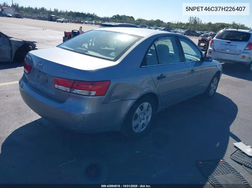 5NPET46C37H226407 2007 Hyundai Sonata Gls