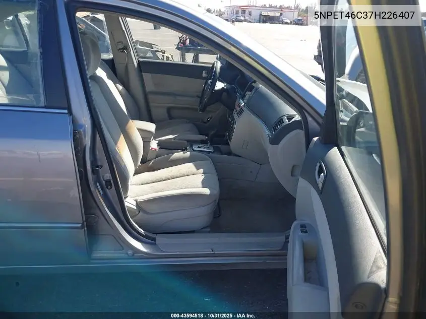 5NPET46C37H226407 2007 Hyundai Sonata Gls