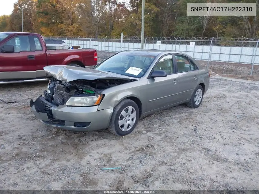 5NPET46C17H222310 2007 Hyundai Sonata Gls