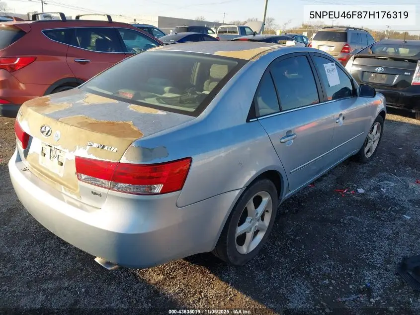 5NPEU46F87H176319 2007 Hyundai Sonata Limited/Se V6