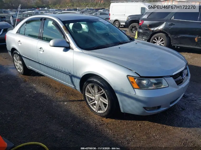 5NPEU46F67H172270 2007 Hyundai Sonata Limited/Se V6