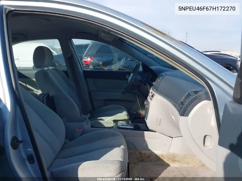 5NPEU46F67H172270 2007 Hyundai Sonata Limited/Se V6