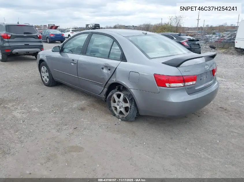 5NPET46C37H254241 2007 Hyundai Sonata Gls