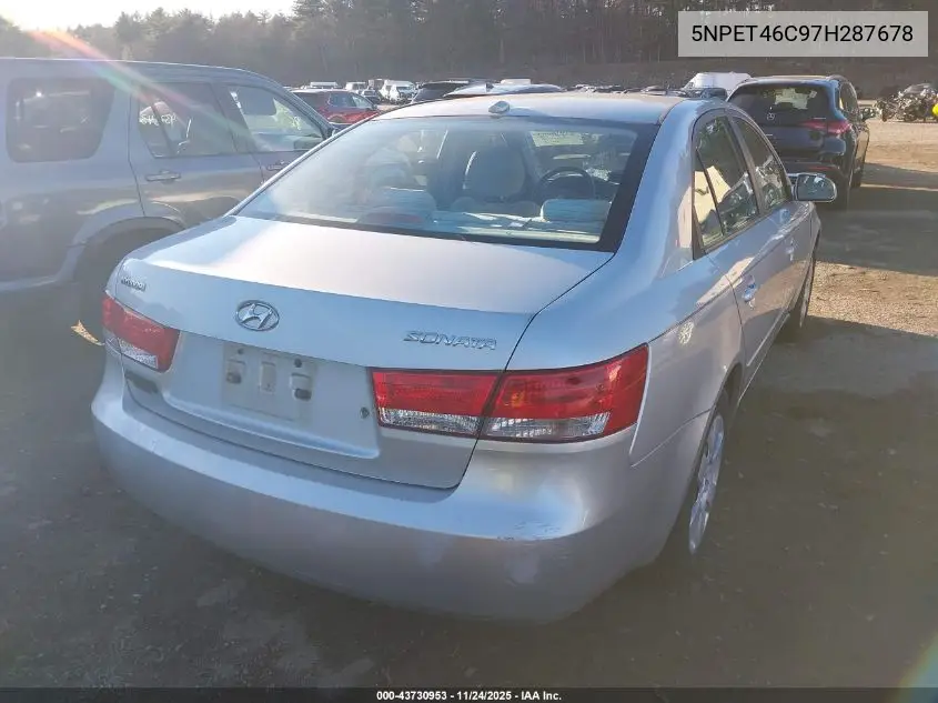 5NPET46C97H287678 2007 Hyundai Sonata Gls