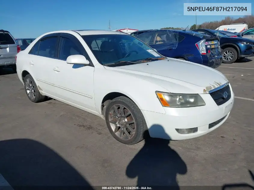 5NPEU46F87H217094 2007 Hyundai Sonata Limited/Se V6