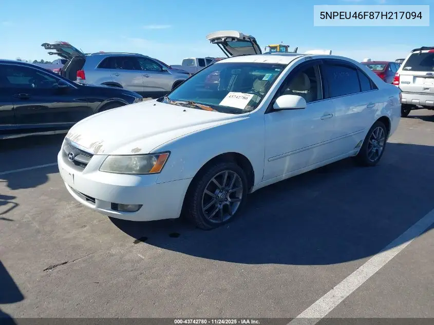 5NPEU46F87H217094 2007 Hyundai Sonata Limited/Se V6