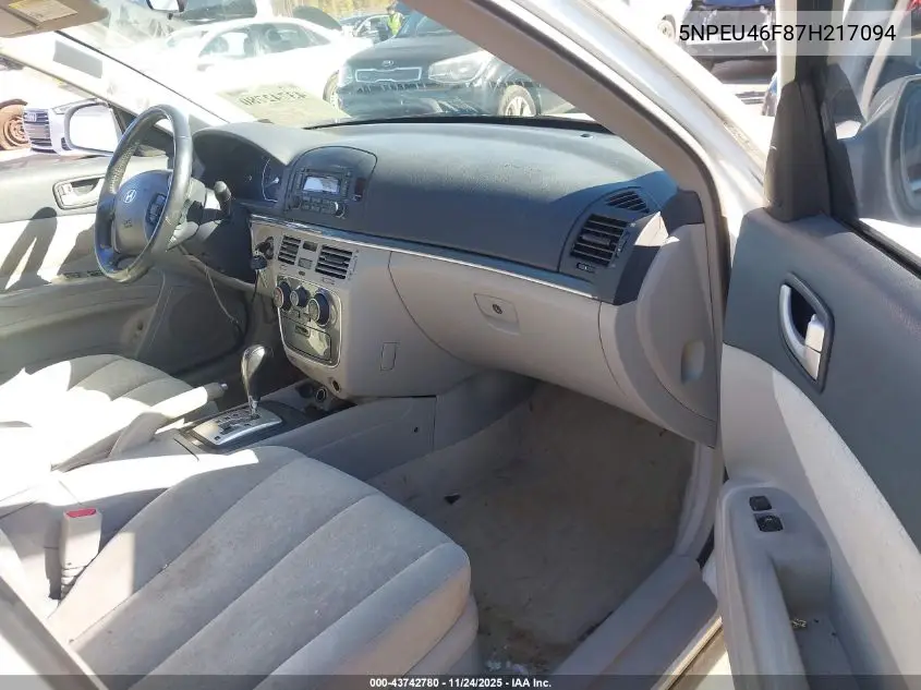 5NPEU46F87H217094 2007 Hyundai Sonata Limited/Se V6