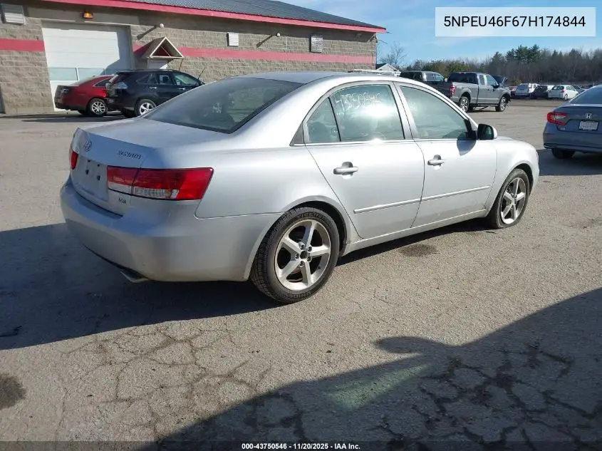 5NPEU46F67H174844 2007 Hyundai Sonata Limited/Se V6