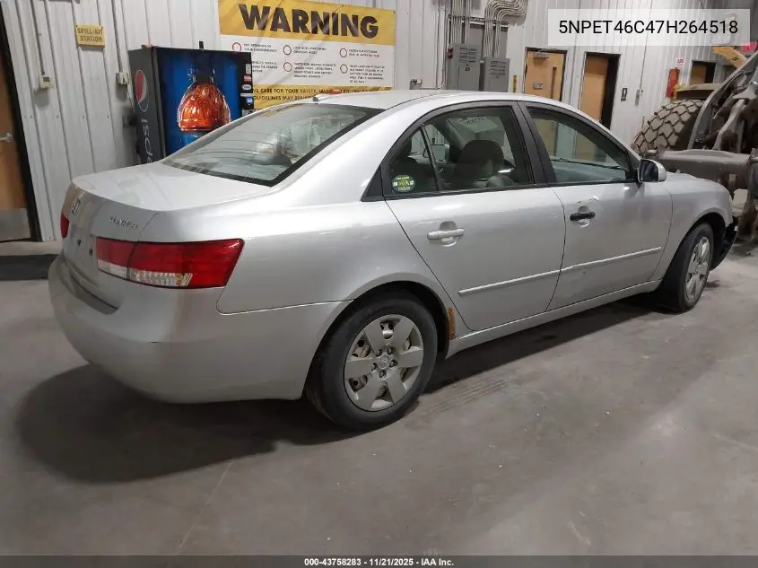 5NPET46C47H264518 2007 Hyundai Sonata Gls