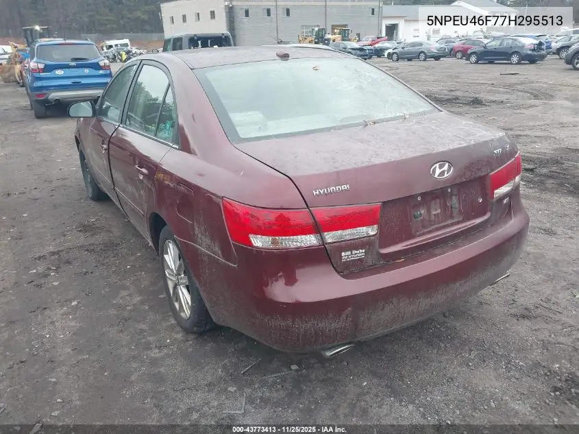 5NPEU46F77H295513 2007 Hyundai Sonata Limited/Se V6