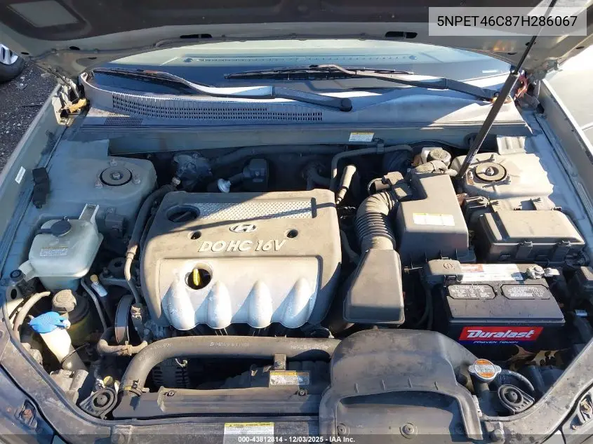5NPET46C87H286067 2007 Hyundai Sonata Gls