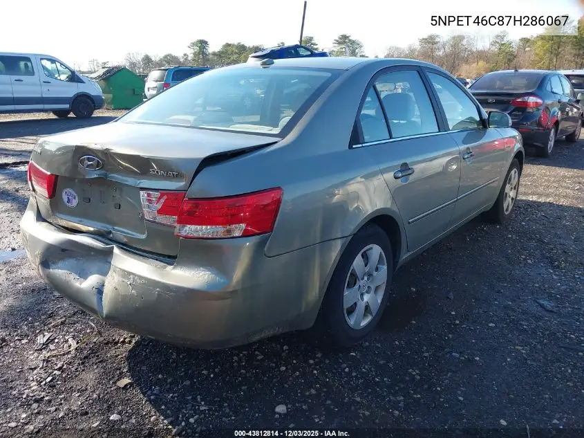 5NPET46C87H286067 2007 Hyundai Sonata Gls