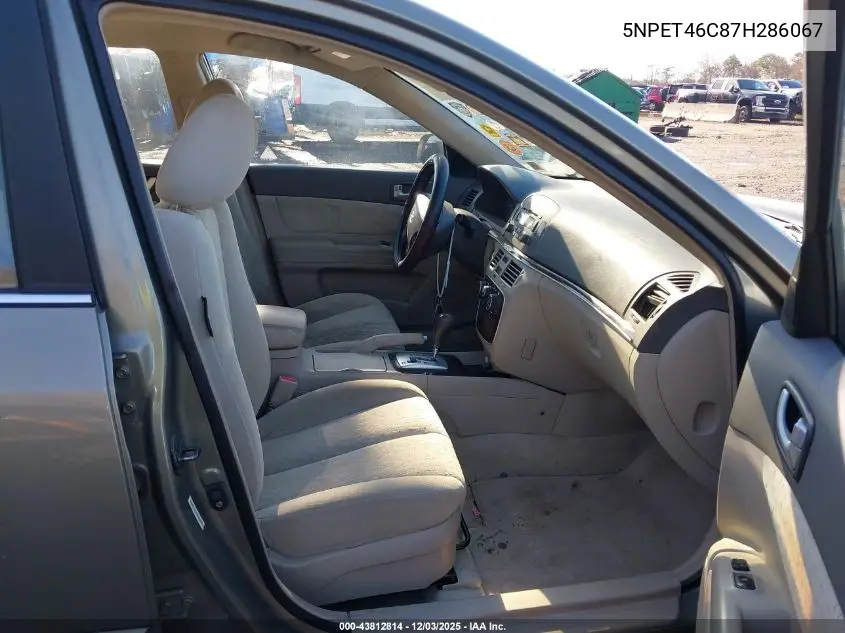 5NPET46C87H286067 2007 Hyundai Sonata Gls