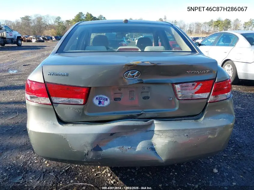 5NPET46C87H286067 2007 Hyundai Sonata Gls