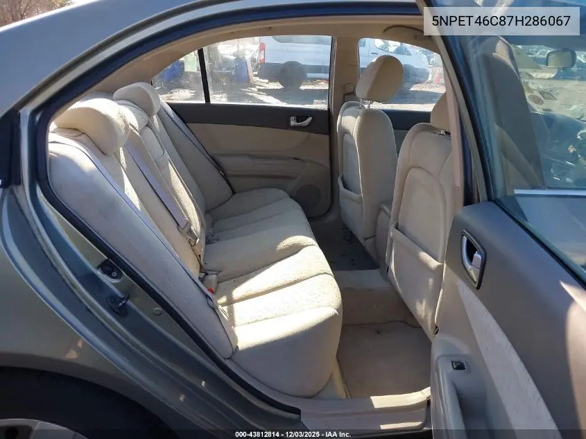 5NPET46C87H286067 2007 Hyundai Sonata Gls