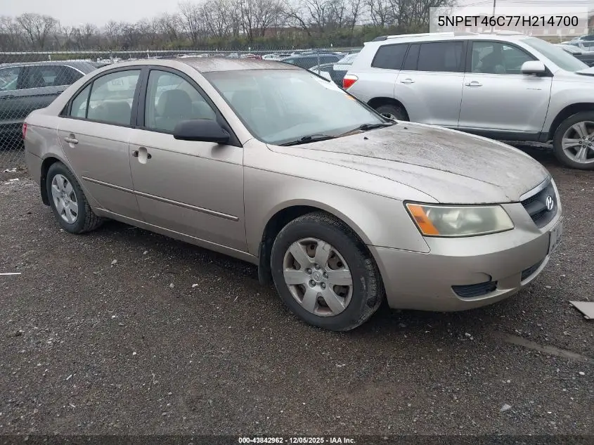 5NPET46C77H214700 2007 Hyundai Sonata Gls