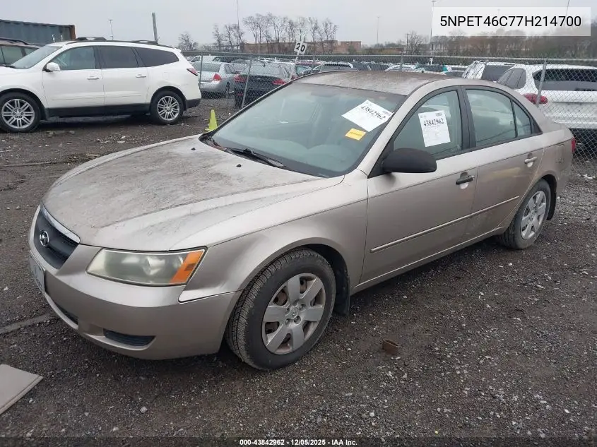 5NPET46C77H214700 2007 Hyundai Sonata Gls