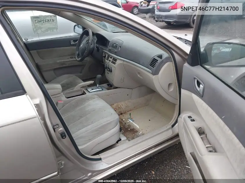 5NPET46C77H214700 2007 Hyundai Sonata Gls