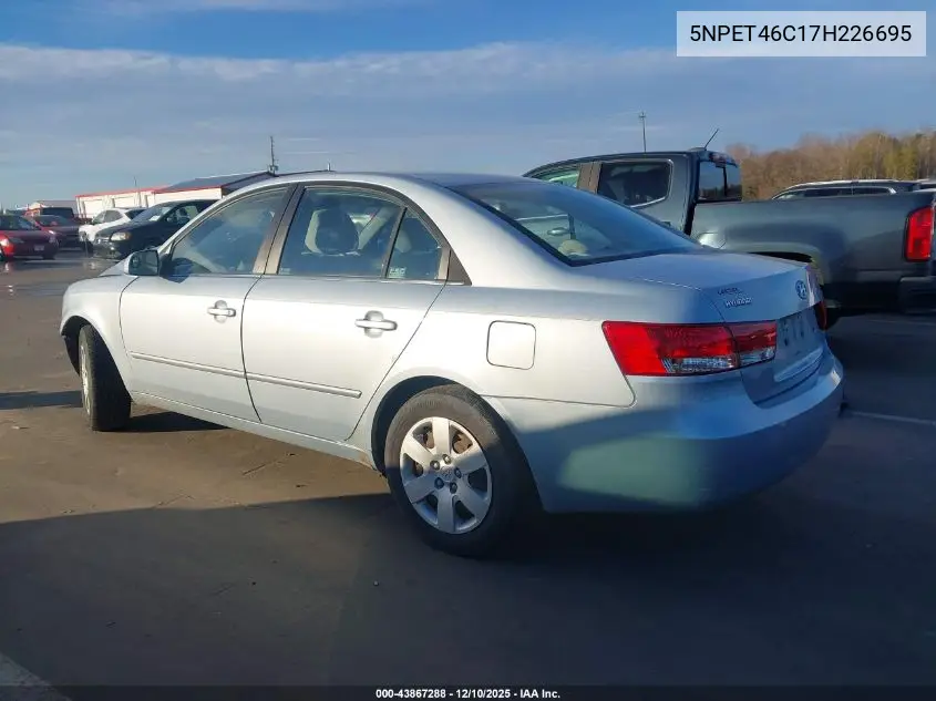 5NPET46C17H226695 2007 Hyundai Sonata Gls