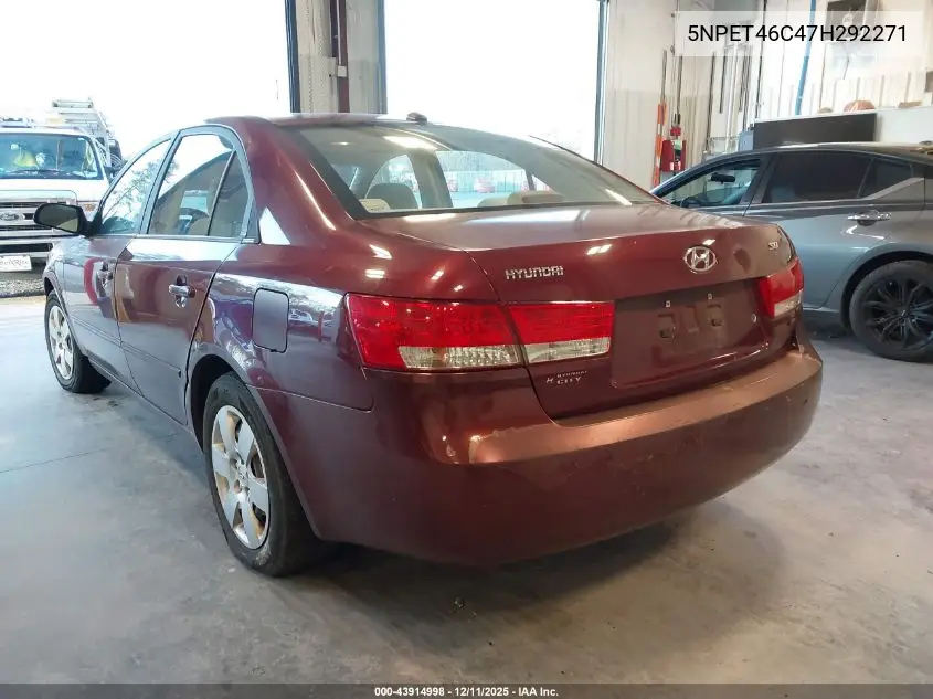 5NPET46C47H292271 2007 Hyundai Sonata Gls
