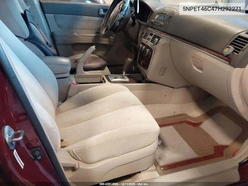 5NPET46C47H292271 2007 Hyundai Sonata Gls