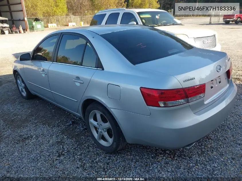 5NPEU46FX7H183336 2007 Hyundai Sonata Limited/Se V6