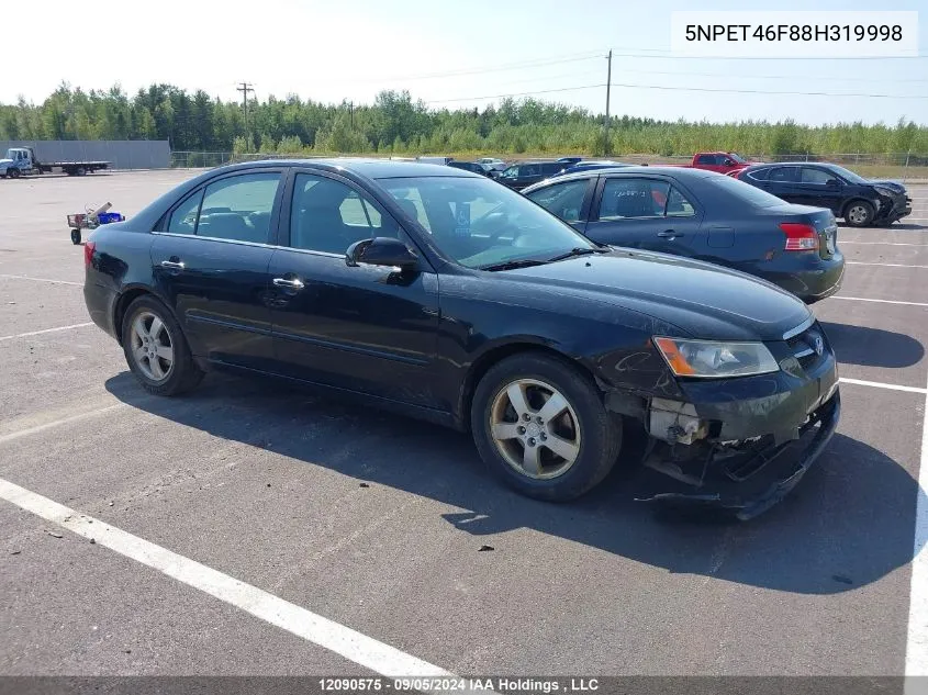 2008 Hyundai Sonata VIN: 5NPET46F88H319998 Lot: 12090575