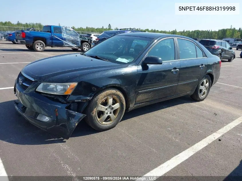 5NPET46F88H319998 2008 Hyundai Sonata