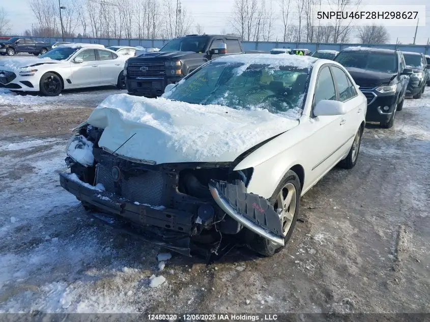 5NPEU46F28H298627 2008 Hyundai Sonata Se/Limited