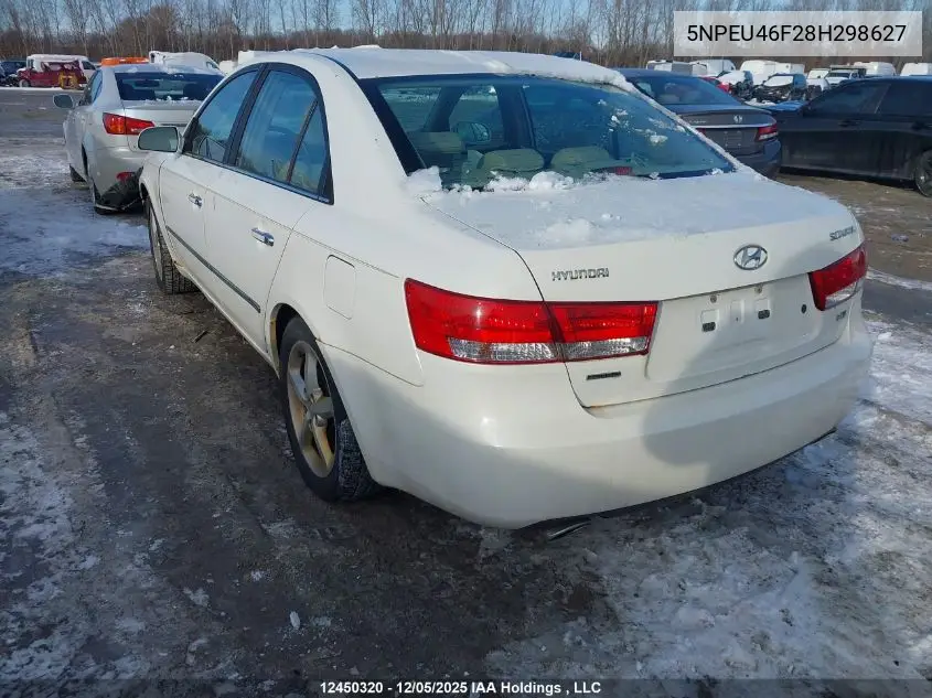 5NPEU46F28H298627 2008 Hyundai Sonata Se/Limited